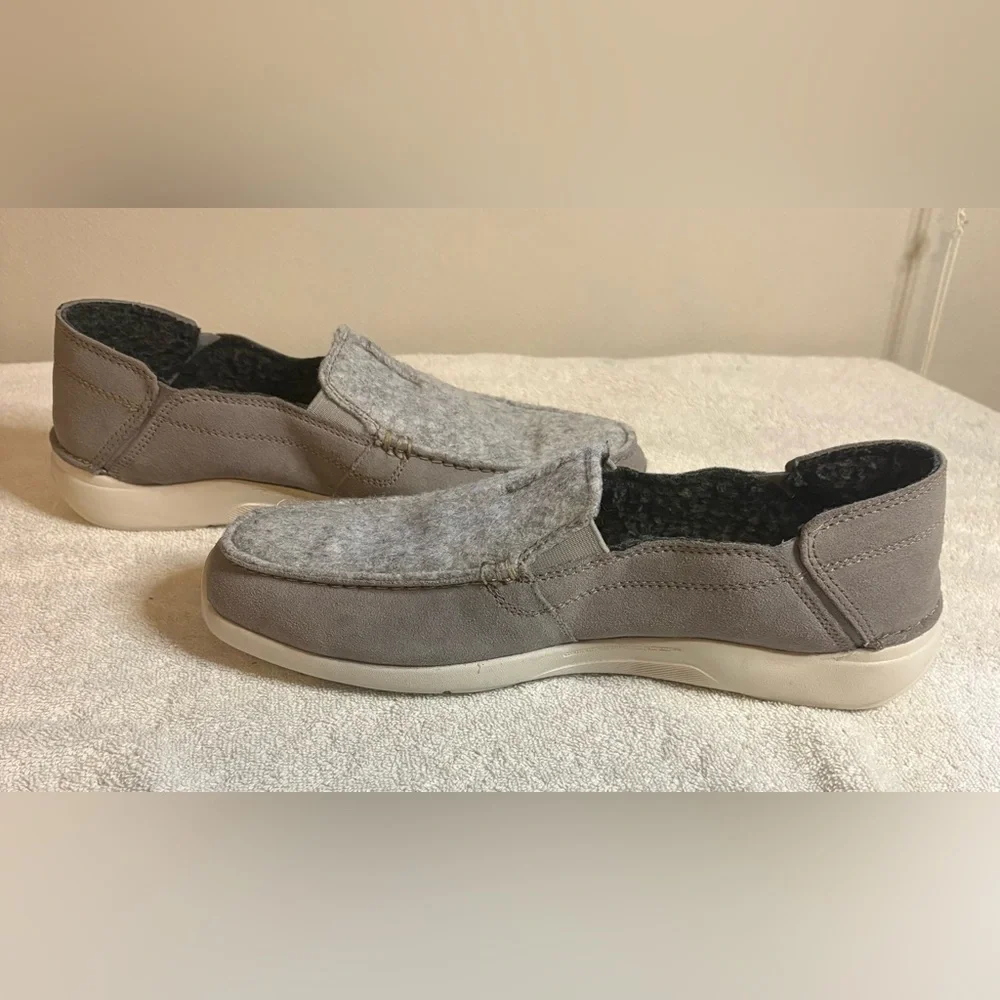 Clarks Men's Gorwin Step Sneaker Loafers Sz 9M Gray Suede Casual City